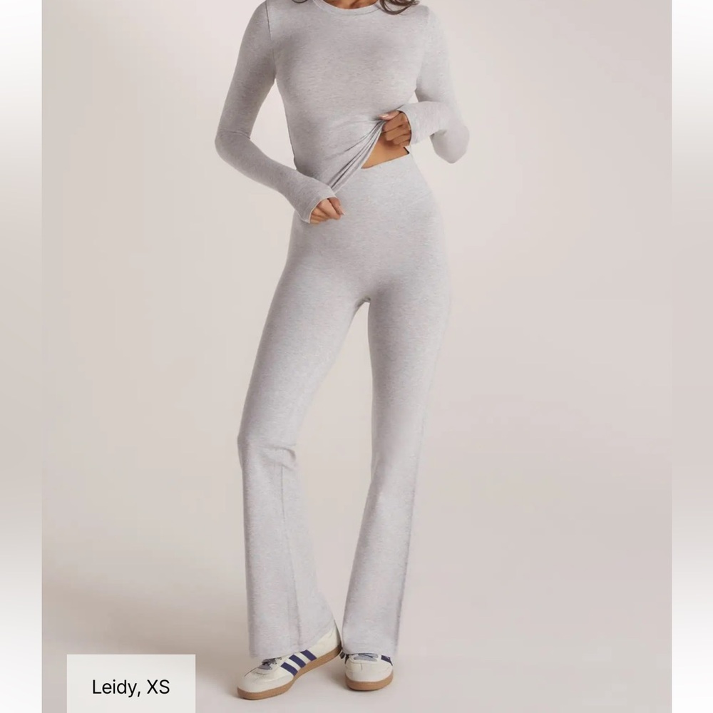 Lounge cotton blend flare leggings